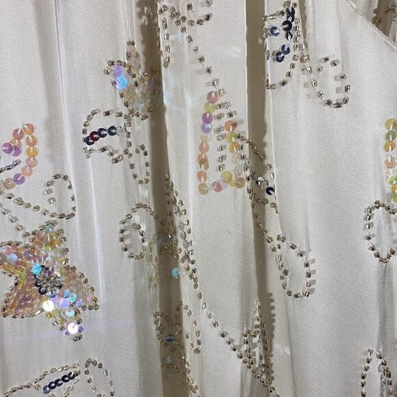 FREE PEOPLE MODERN MUSE FLAPPER GYPSY FRINGE DRESS IVORY NWT SMALL - Picture 9 of 11